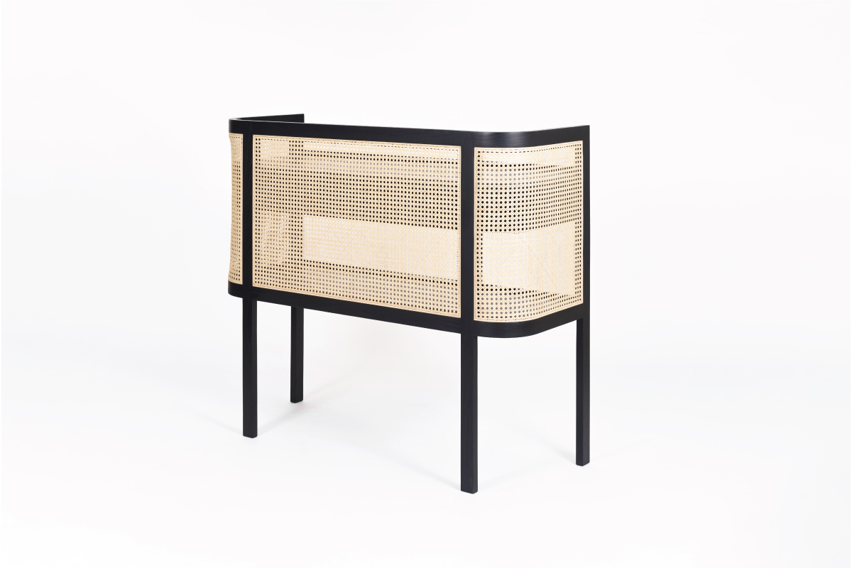 CB307 Cane Console Cabinet-07